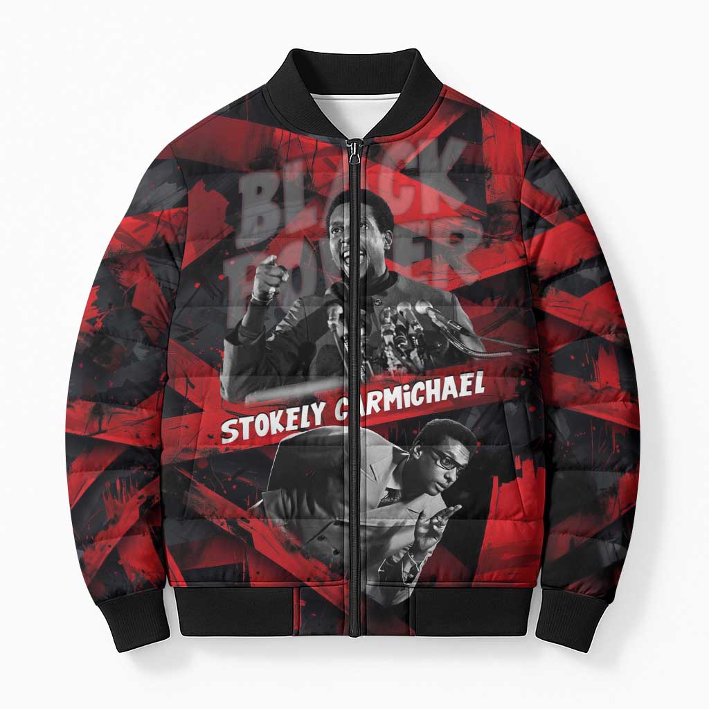 Stokely Carmichael Bomber Puffer Jacket Graphic Design Black Power Quote Powerful Speech Civil Rights - African Pride