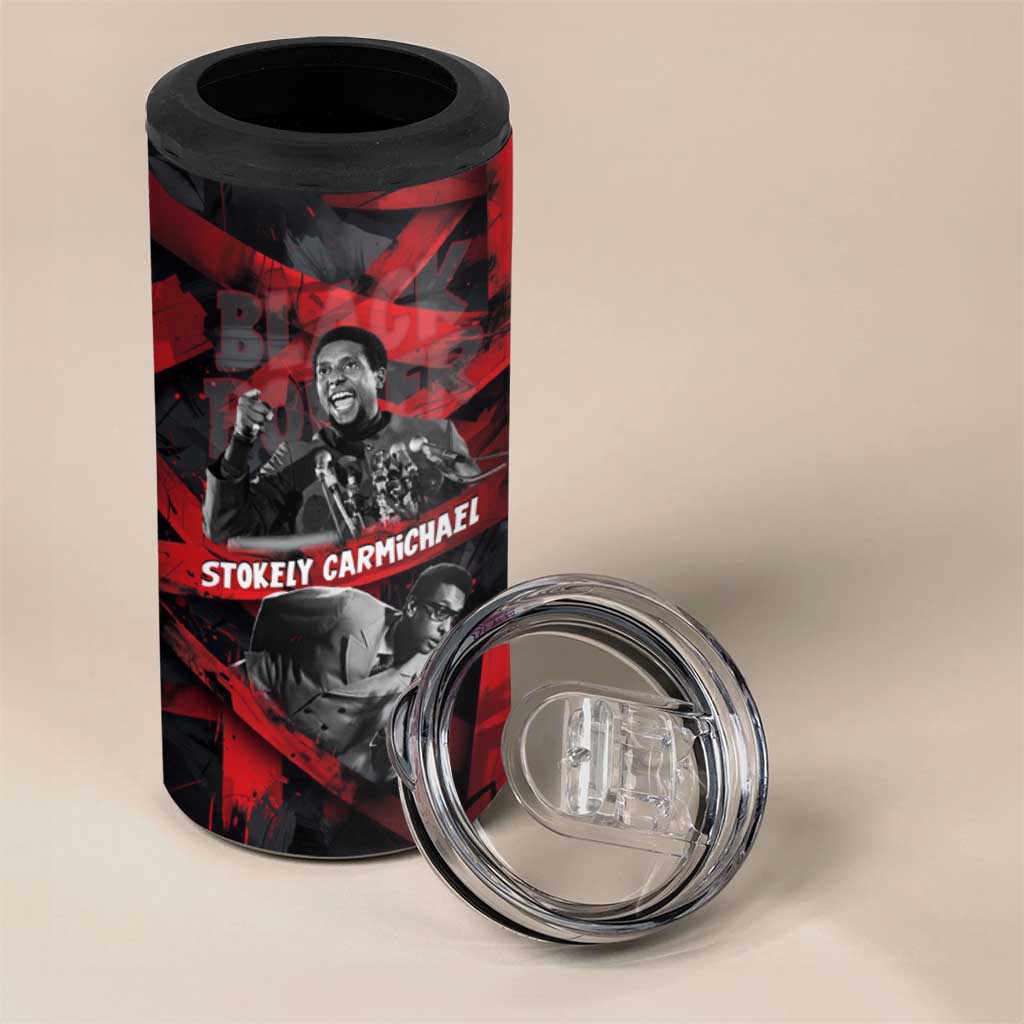 Stokely Carmichael 4 in 1 Can Cooler Tumbler Graphic Design Black Power Quote Powerful Speech Civil Rights - African Pride