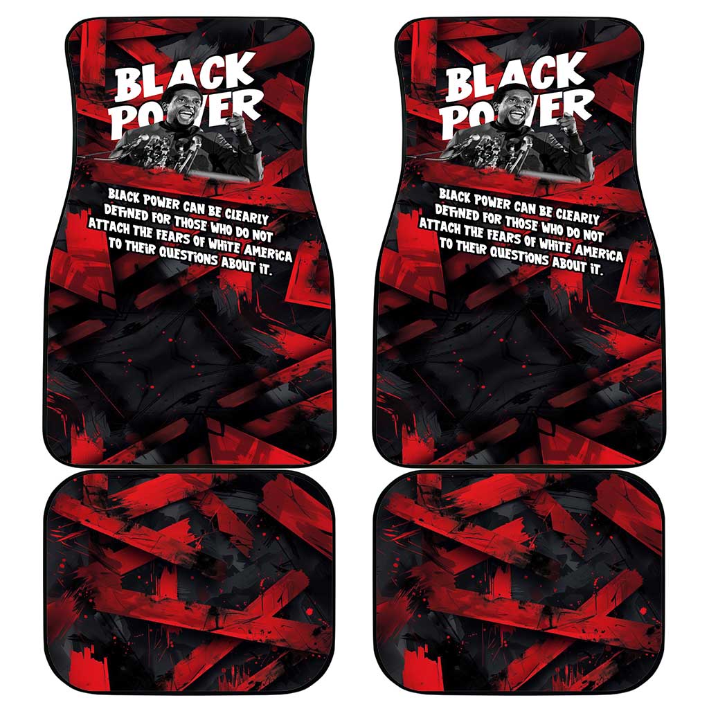 Stokely Carmichael Car Mats Graphic Design Black Power Quote Powerful Speech Civil Rights - African Pride