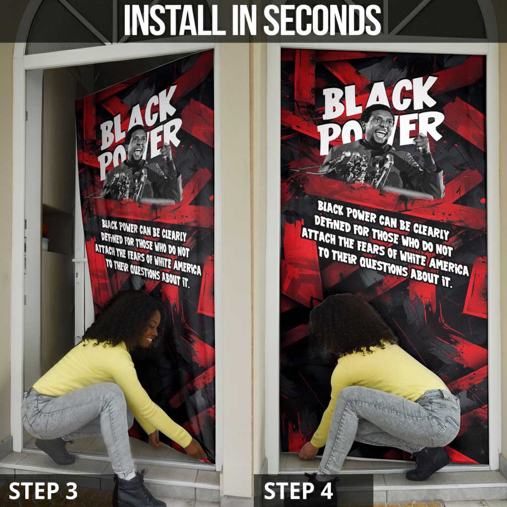 Stokely Carmichael Door Cover Graphic Design Black Power Quote Powerful Speech Civil Rights - African Pride