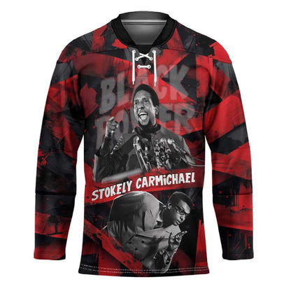 Stokely Carmichael Hockey Jersey Graphic Design Black Power Quote Powerful Speech Civil Rights - African Pride