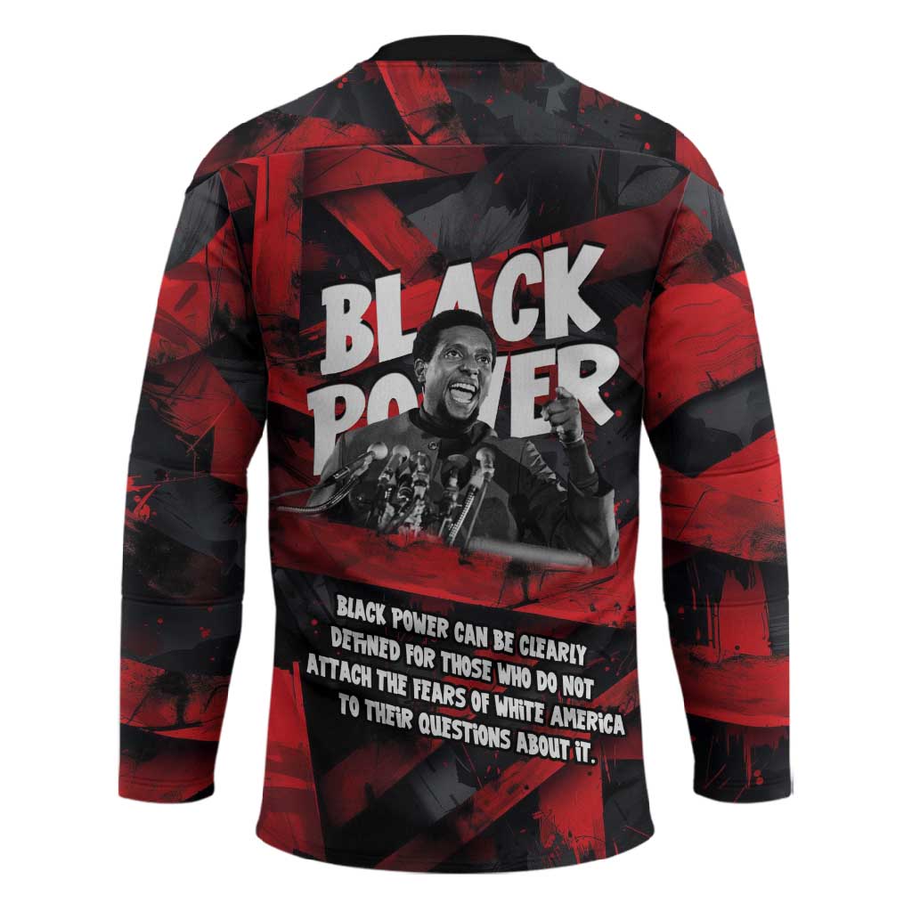 Stokely Carmichael Hockey Jersey Graphic Design Black Power Quote Powerful Speech Civil Rights - African Pride