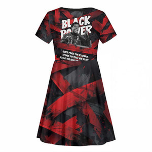 Stokely Carmichael Kid Short Sleeve Dress Graphic Design Black Power Quote Powerful Speech Civil Rights - African Pride