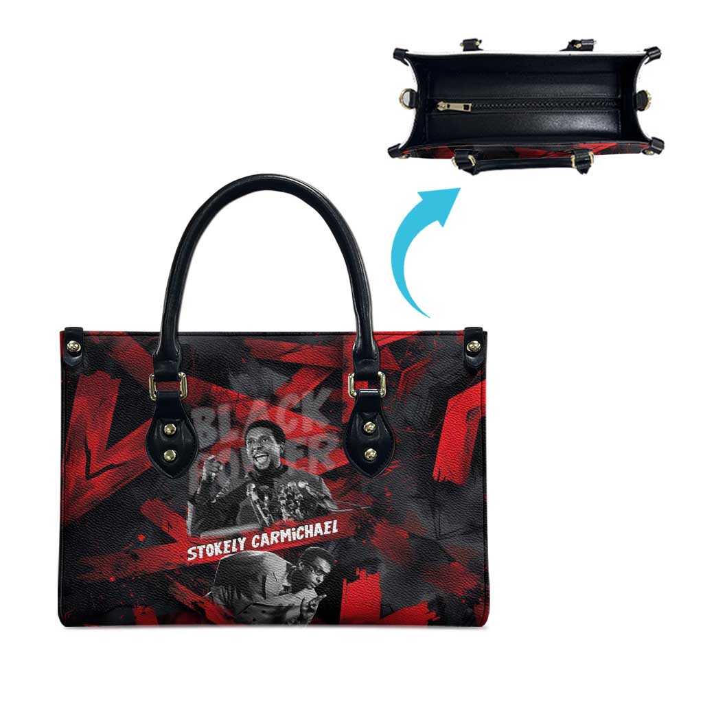 Stokely Carmichael Leather Bag Graphic Design Black Power Quote Powerful Speech Civil Rights - African Pride