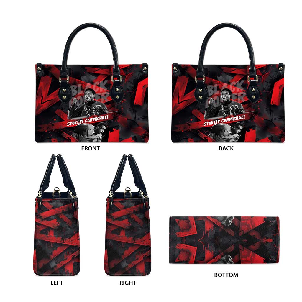 Stokely Carmichael Leather Bag Graphic Design Black Power Quote Powerful Speech Civil Rights - African Pride