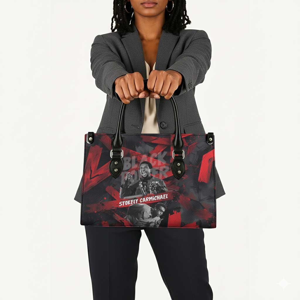 Stokely Carmichael Leather Bag Graphic Design Black Power Quote Powerful Speech Civil Rights - African Pride