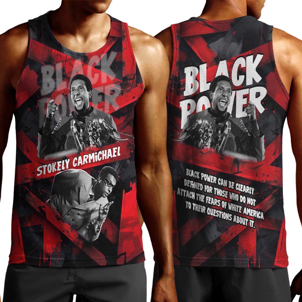 Stokely Carmichael Men Tank Top Graphic Design Black Power Quote Powerful Speech Civil Rights - African Pride