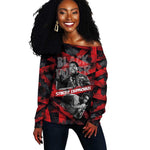 Stokely Carmichael Off Shoulder Sweater Graphic Design Black Power Quote Powerful Speech Civil Rights - African Pride