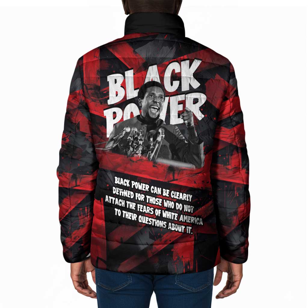 Stokely Carmichael Padded Jacket Graphic Design Black Power Quote Powerful Speech Civil Rights - African Pride