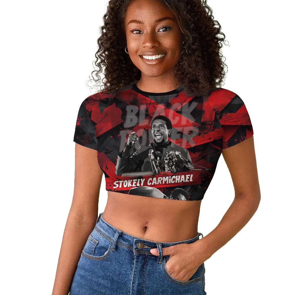 Stokely Carmichael Raglan Cropped T shirt Graphic Design Black Power Quote Powerful Speech Civil Rights - African Pride