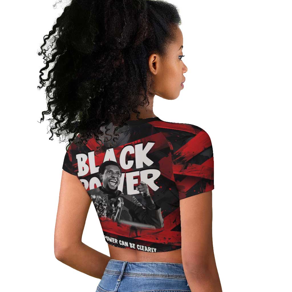 Stokely Carmichael Raglan Cropped T shirt Graphic Design Black Power Quote Powerful Speech Civil Rights - African Pride