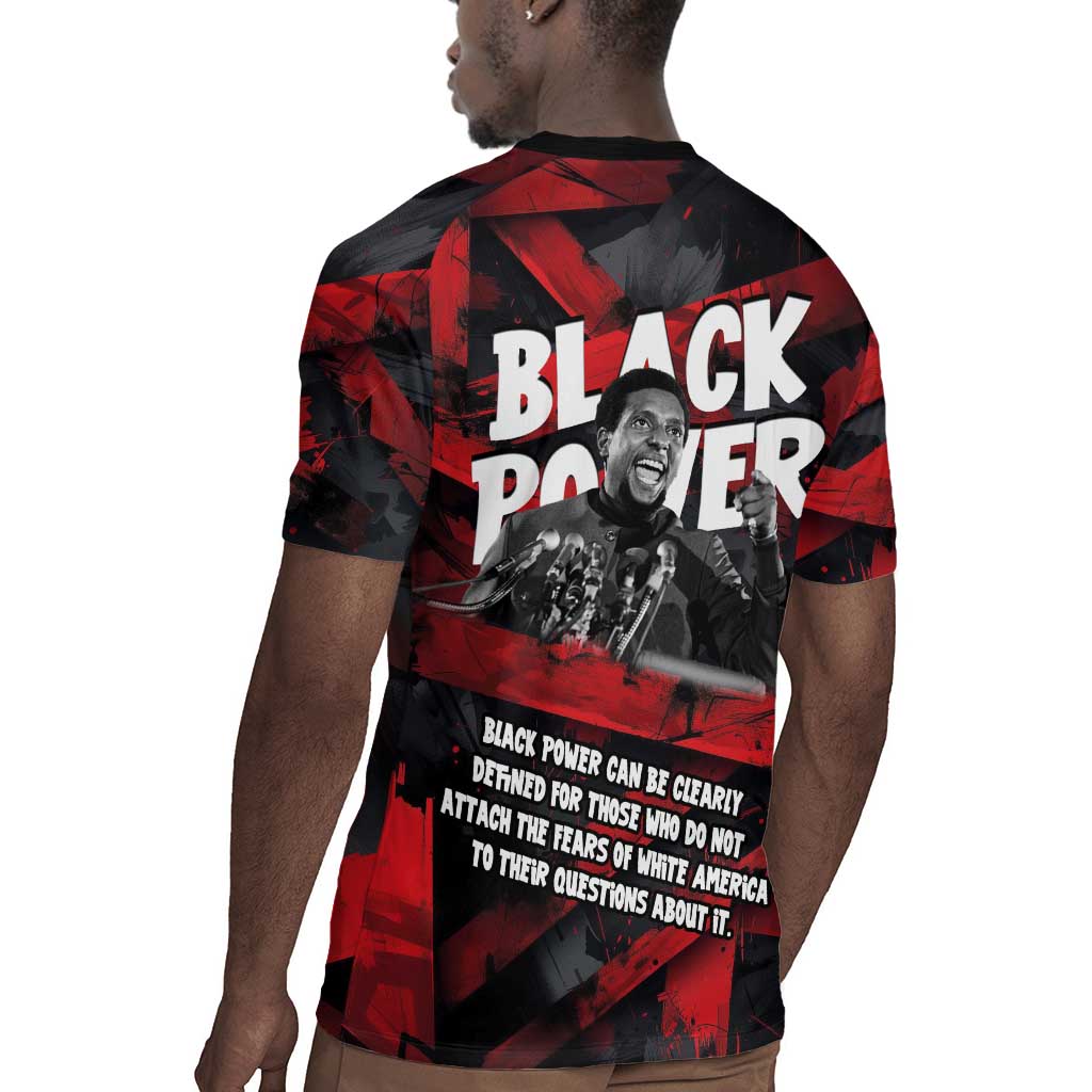 Stokely Carmichael Rugby Jersey Graphic Design Black Power Quote Powerful Speech Civil Rights - African Pride