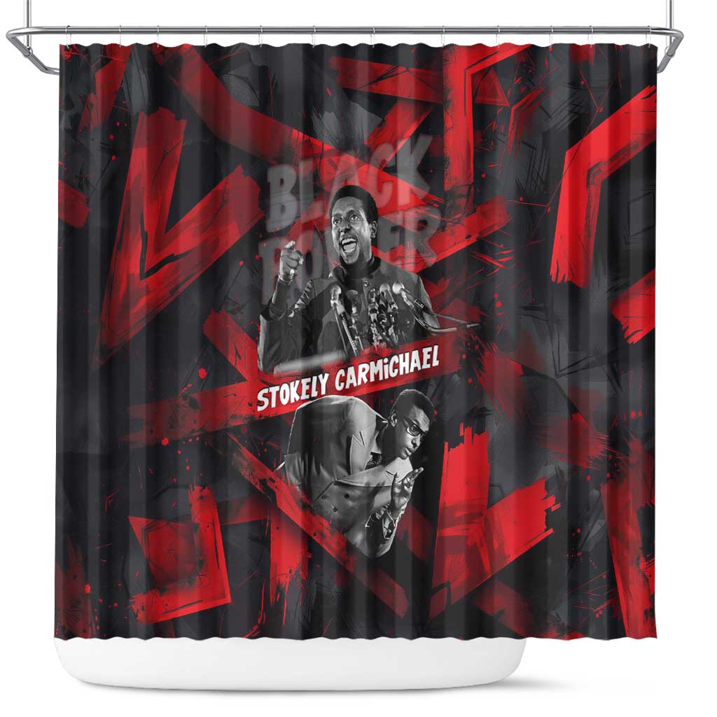 Stokely Carmichael Shower Curtain Graphic Design Black Power Quote Powerful Speech Civil Rights - African Pride
