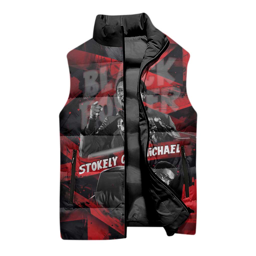 Stokely Carmichael Sleeveless Puffer Jacket Graphic Design Black Power Quote Powerful Speech Civil Rights - African Pride
