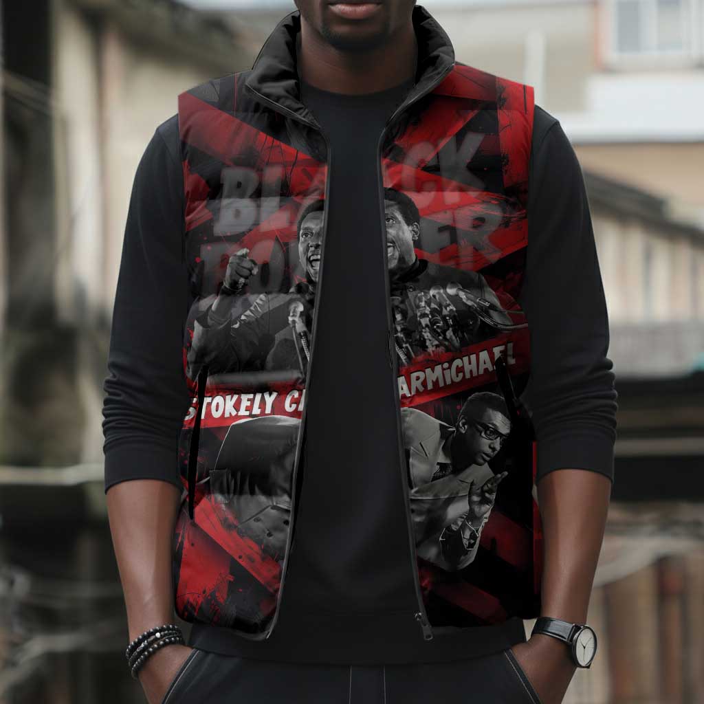 Stokely Carmichael Sleeveless Puffer Jacket Graphic Design Black Power Quote Powerful Speech Civil Rights - African Pride