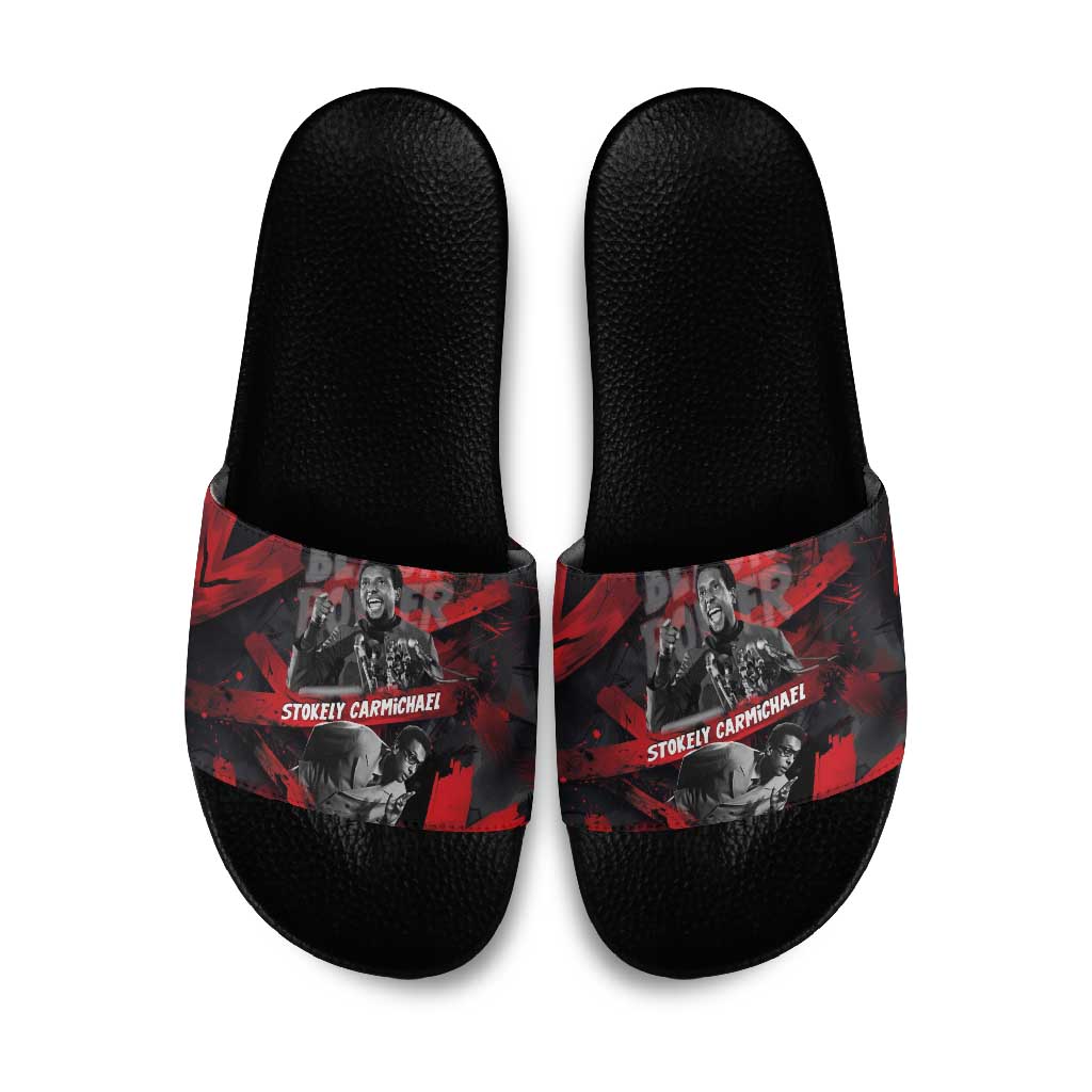 Stokely Carmichael Slide Sandals Graphic Design Black Power Quote Powerful Speech Civil Rights - African Pride