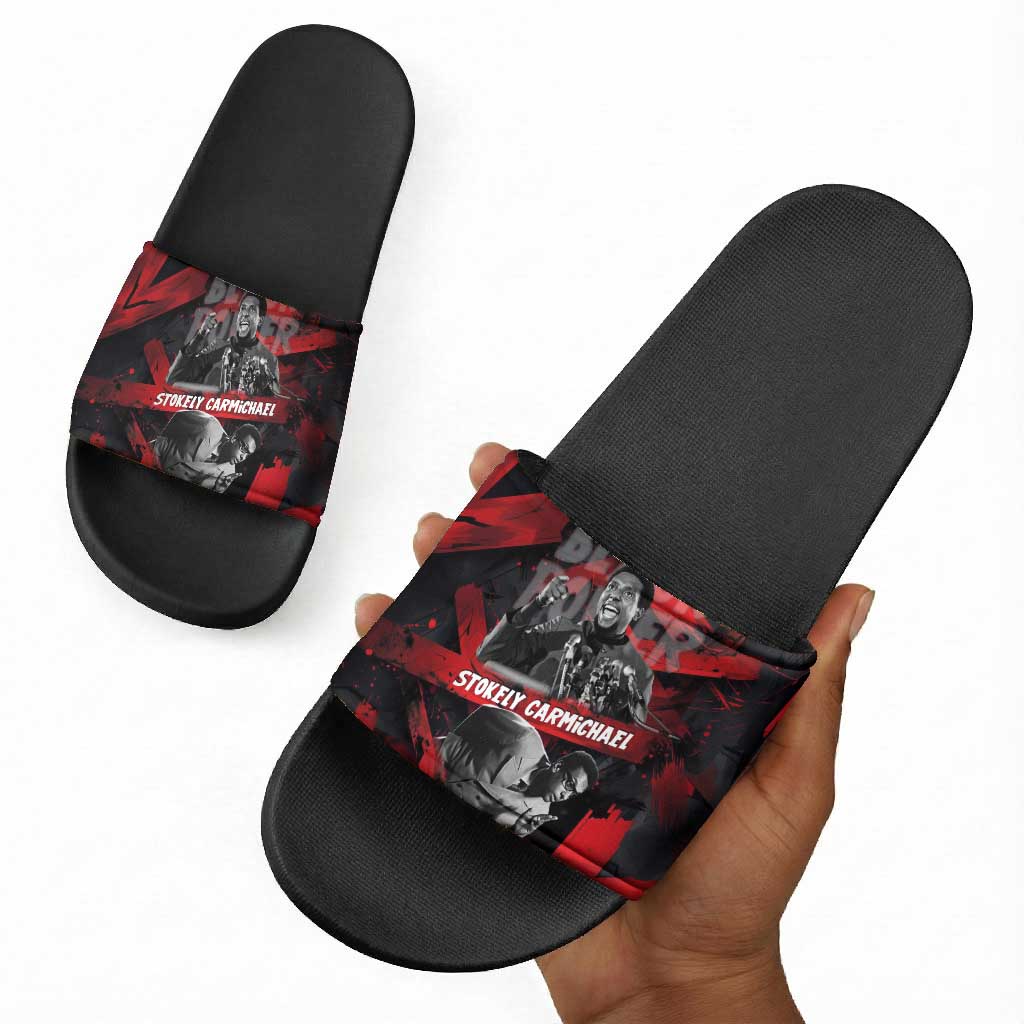 Stokely Carmichael Slide Sandals Graphic Design Black Power Quote Powerful Speech Civil Rights - African Pride