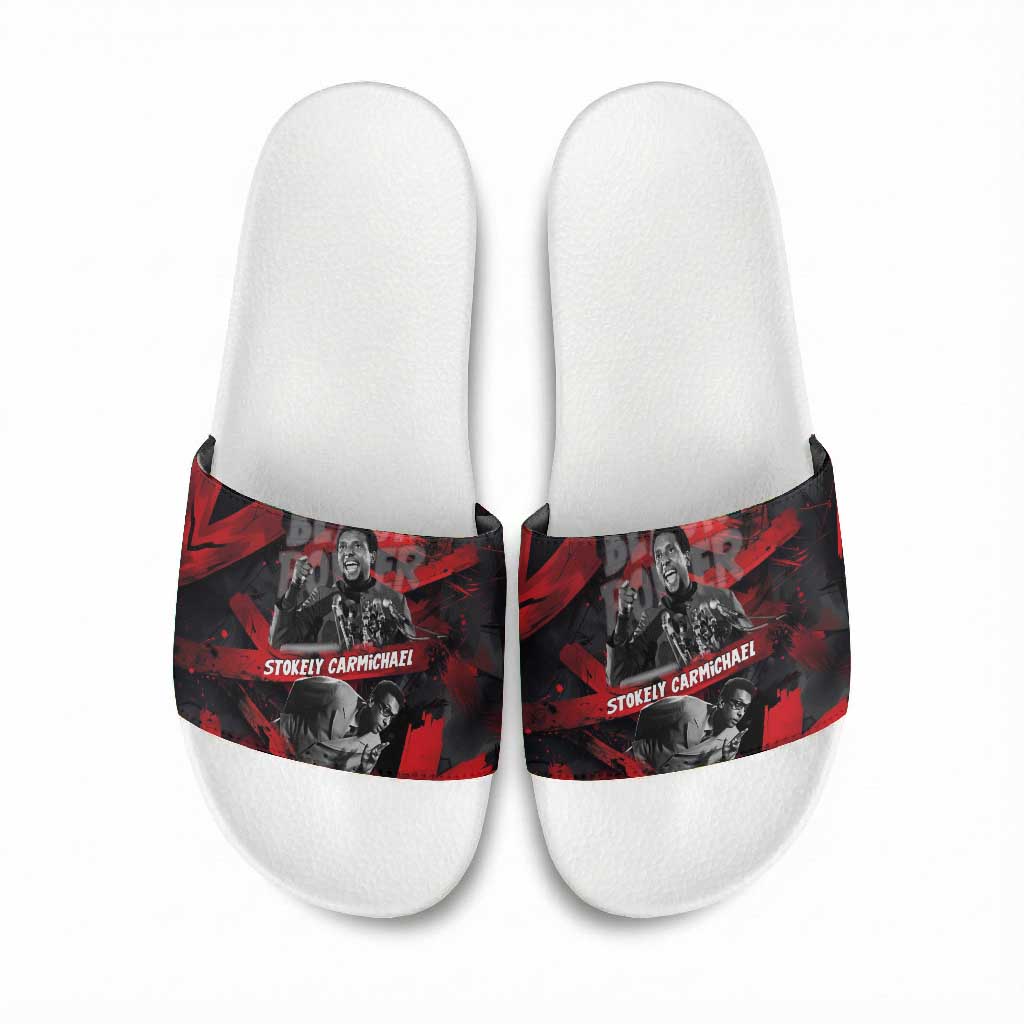 Stokely Carmichael Slide Sandals Graphic Design Black Power Quote Powerful Speech Civil Rights - African Pride