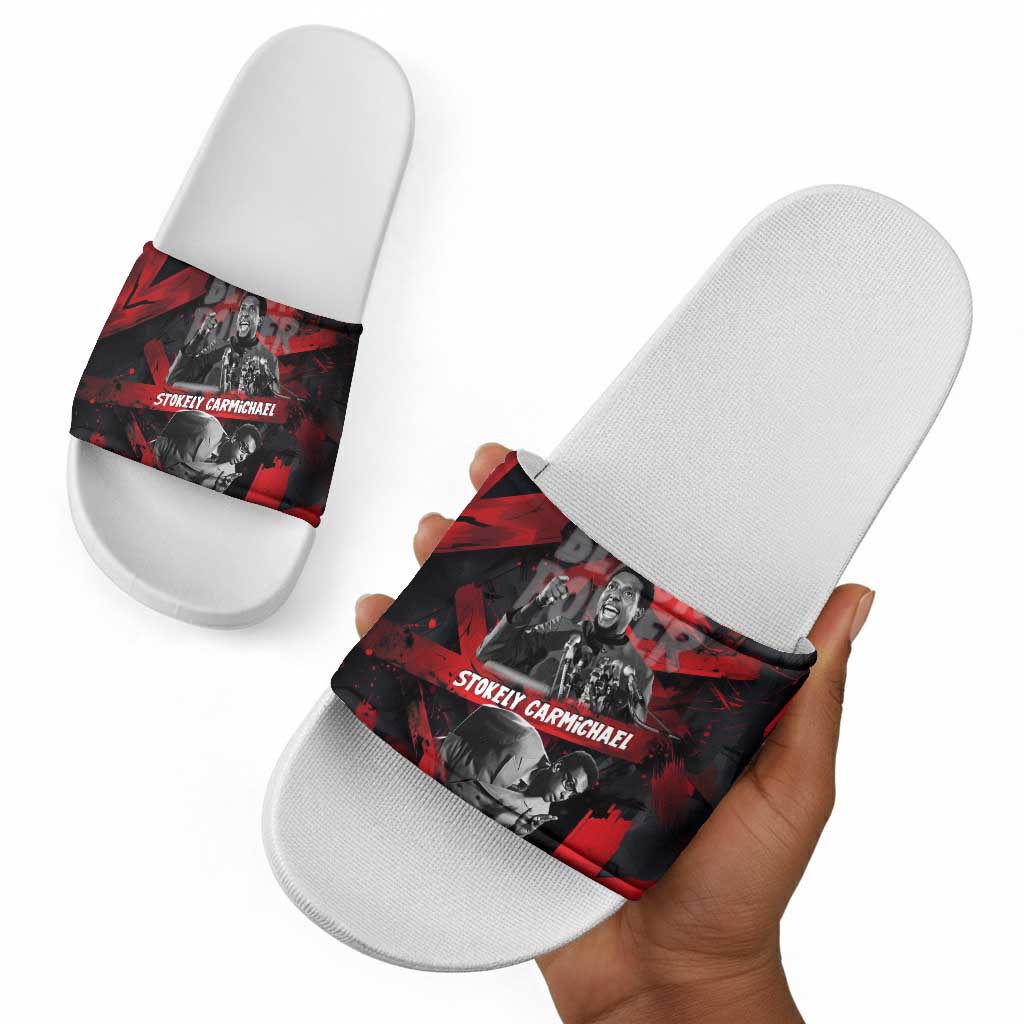 Stokely Carmichael Slide Sandals Graphic Design Black Power Quote Powerful Speech Civil Rights - African Pride