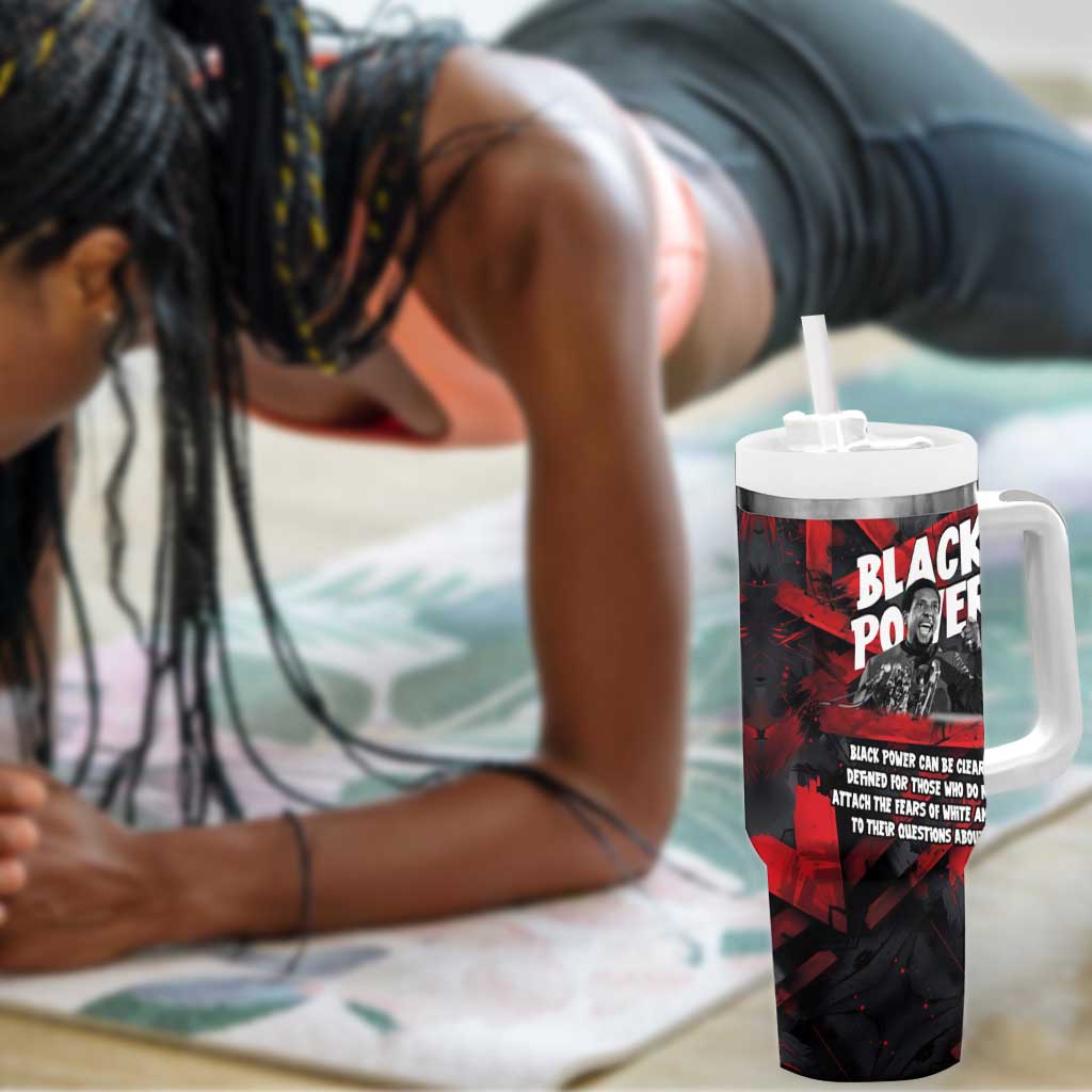 Stokely Carmichael Tumbler With Handle Graphic Design Black Power Quote Powerful Speech Civil Rights - African Pride