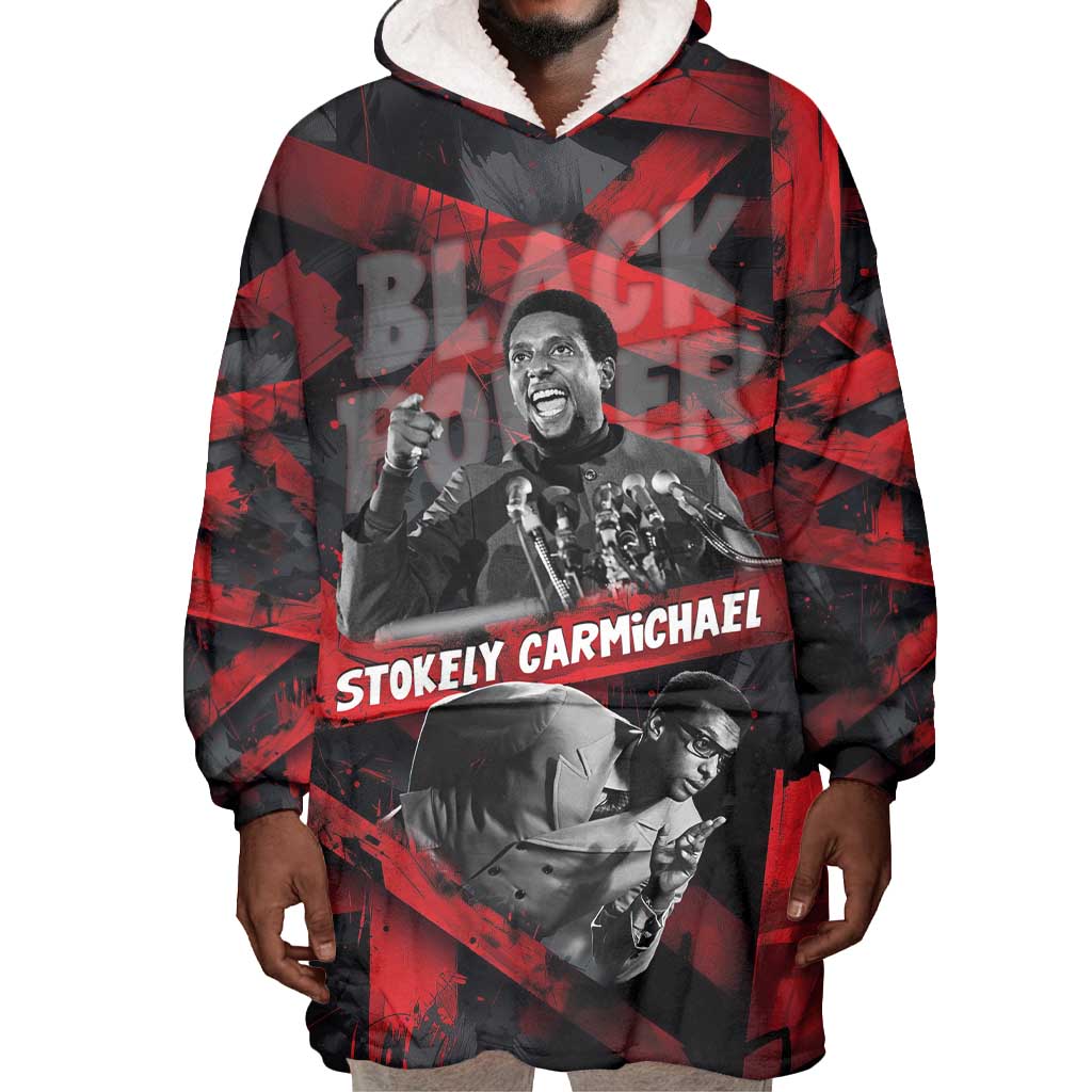 Stokely Carmichael Wearable Blanket Hoodie Graphic Design Black Power Quote Powerful Speech Civil Rights - African Pride