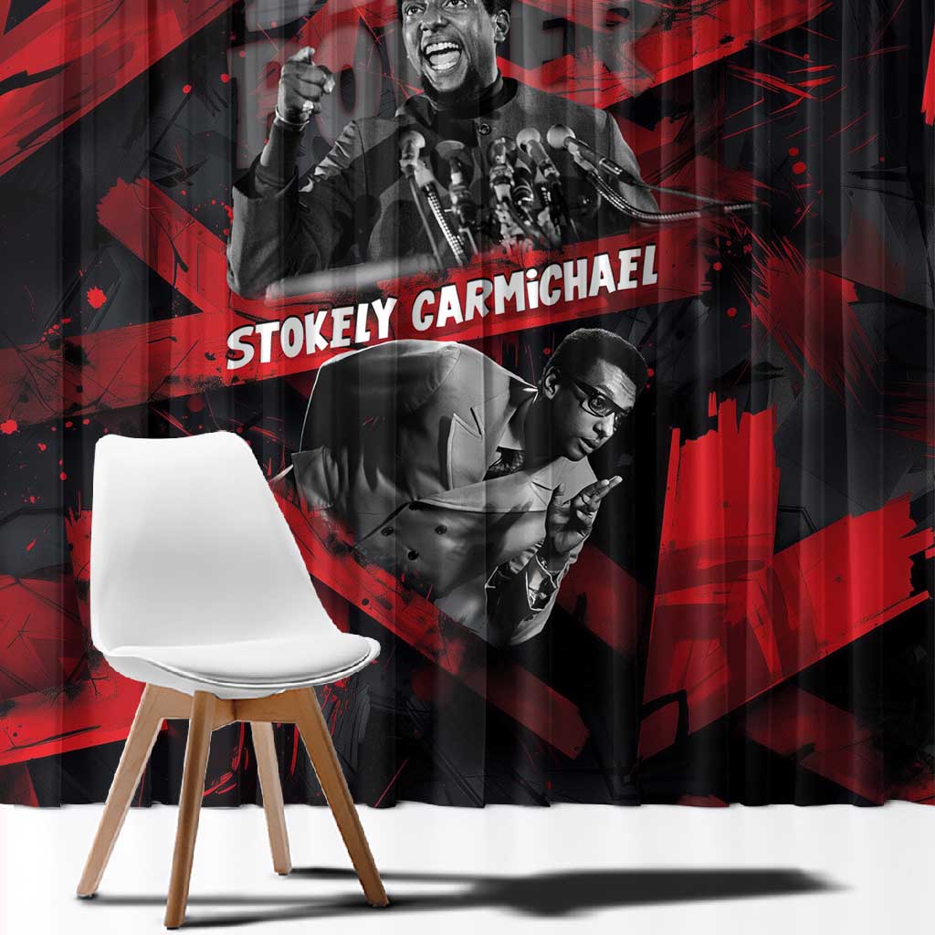 Stokely Carmichael Window Curtain Graphic Design Black Power Quote Powerful Speech Civil Rights - African Pride