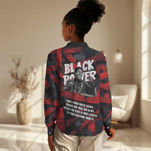 Stokely Carmichael Women Casual Shirt Graphic Design Black Power Quote Powerful Speech Civil Rights - African Pride