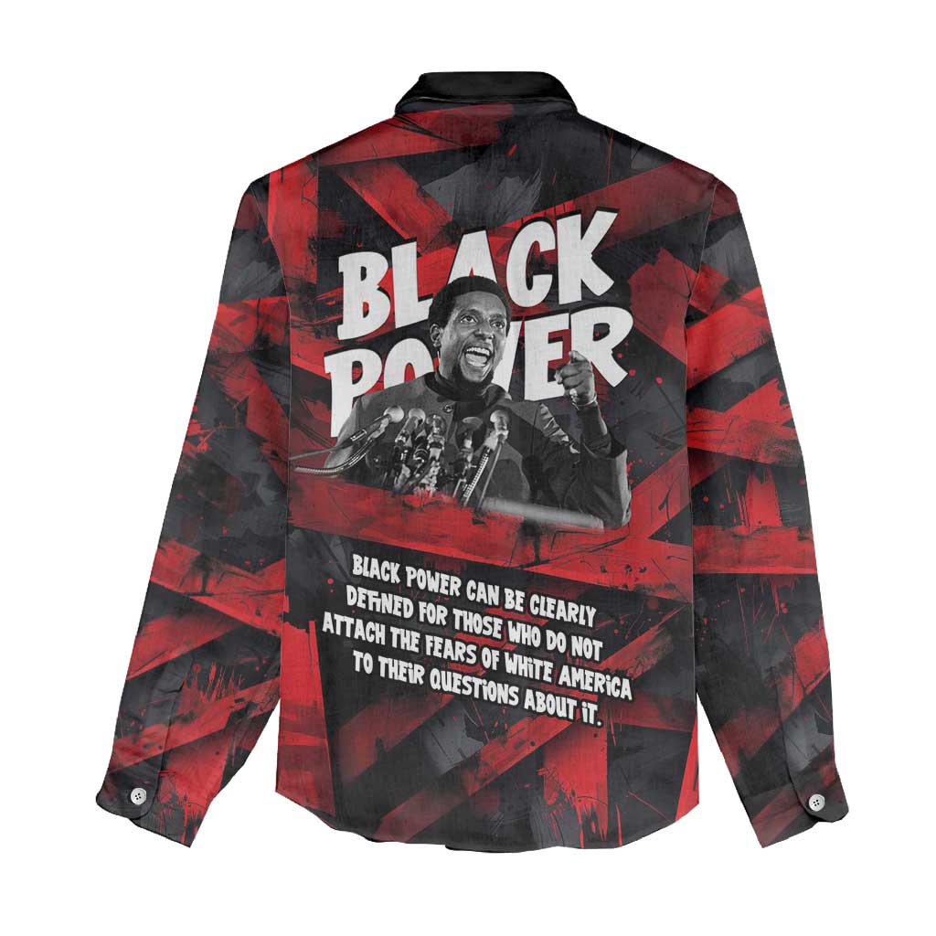 Stokely Carmichael Women Casual Shirt Graphic Design Black Power Quote Powerful Speech Civil Rights - African Pride
