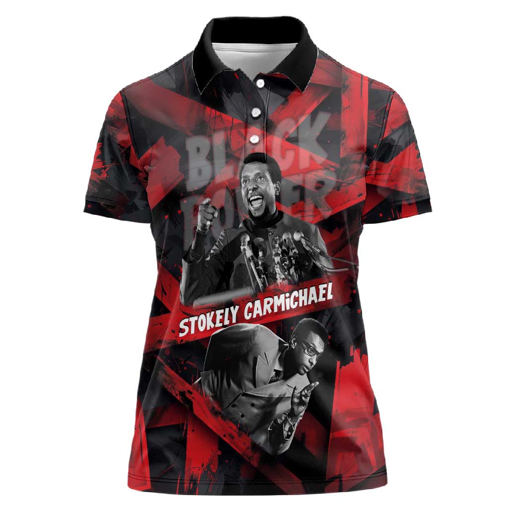 Stokely Carmichael Women Polo Shirt Graphic Design Black Power Quote Powerful Speech Civil Rights - African Pride