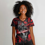 Stokely Carmichael Women V-Neck T-Shirt Graphic Design Black Power Quote Powerful Speech Civil Rights - African Pride