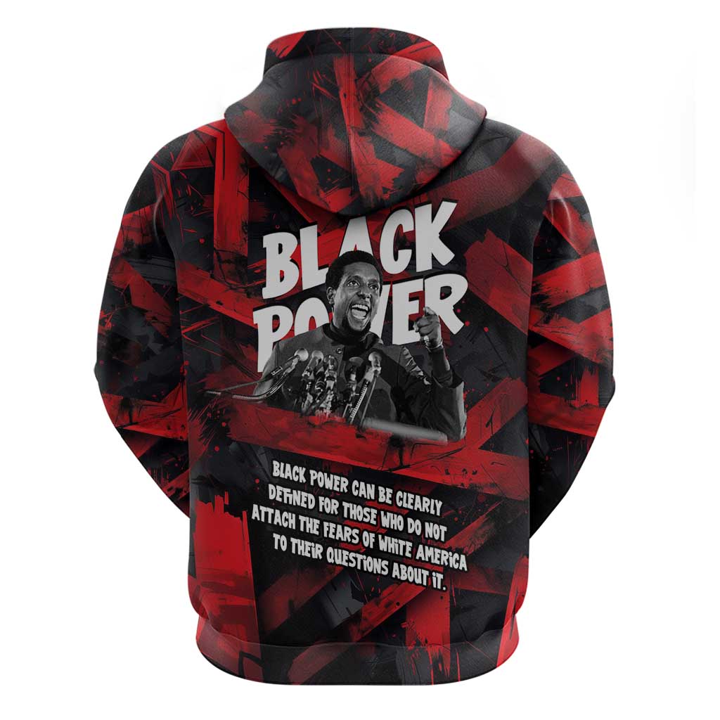 Stokely Carmichael Zip Hoodie Graphic Design Black Power Quote Powerful Speech Civil Rights - African Pride