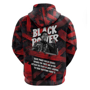 Stokely Carmichael Zip Hoodie Graphic Design Black Power Quote Powerful Speech Civil Rights - African Pride