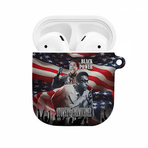 Stokely Carmichael AirPods Case American Flag Background Black Power Quote Civil Rights Leader Powerful Speech - African Pride