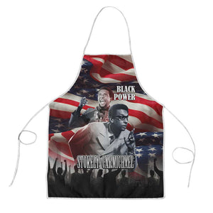 Stokely Carmichael Apron American Flag Background Black Power Quote Civil Rights Leader Powerful Speech - African Pride