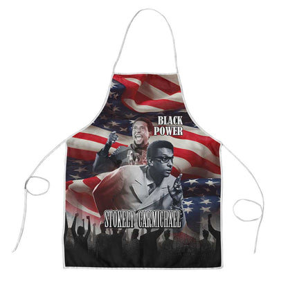 Stokely Carmichael Apron American Flag Background Black Power Quote Civil Rights Leader Powerful Speech - African Pride
