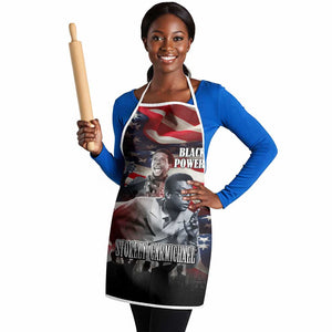 Stokely Carmichael Apron American Flag Background Black Power Quote Civil Rights Leader Powerful Speech - African Pride