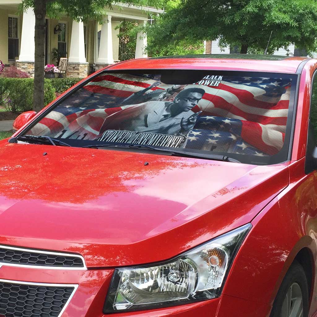 Stokely Carmichael Auto Sun Shade American Flag Background Black Power Quote Civil Rights Leader Powerful Speech - African Pride