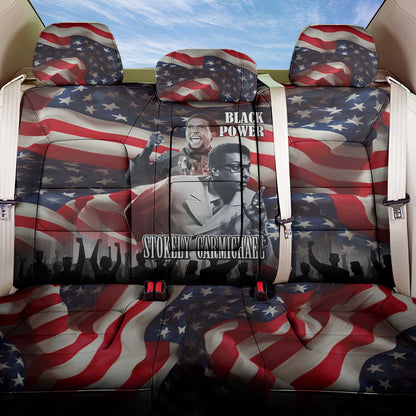Stokely Carmichael Back Car Seat Cover American Flag Background Black Power Quote Civil Rights Leader Powerful Speech - African Pride