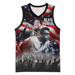 Stokely Carmichael Basketball Jersey American Flag Background Black Power Quote Civil Rights Leader Powerful Speech - African Pride