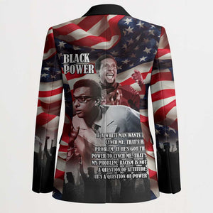 Stokely Carmichael Blazer American Flag Background Black Power Quote Civil Rights Leader Powerful Speech - African Pride