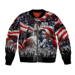 Stokely Carmichael Bomber Jacket American Flag Background Black Power Quote Civil Rights Leader Powerful Speech - African Pride