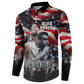Stokely Carmichael Button Sweatshirt American Flag Background Black Power Quote Civil Rights Leader Powerful Speech