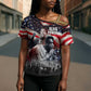 Stokely Carmichael Cross Shoulder Shirt American Flag Background Black Power Quote Civil Rights Leader Powerful Speech - African Pride