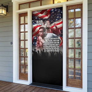 Stokely Carmichael Door Cover American Flag Background Black Power Quote Civil Rights Leader Powerful Speech - African Pride
