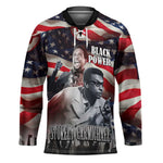 Stokely Carmichael Hockey Jersey American Flag Background Black Power Quote Civil Rights Leader Powerful Speech - African Pride