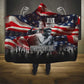 Stokely Carmichael Hooded Blanket American Flag Background Black Power Quote Civil Rights Leader Powerful Speech - African Pride