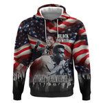 Stokely Carmichael Hoodie American Flag Background Black Power Quote Civil Rights Leader Powerful Speech - African Pride