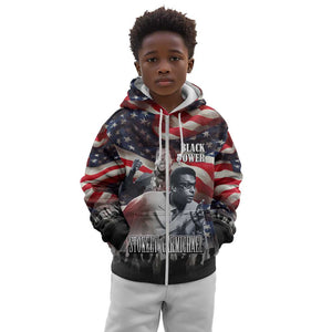 Stokely Carmichael Kid Hoodie American Flag Background Black Power Quote Civil Rights Leader Powerful Speech - African Pride