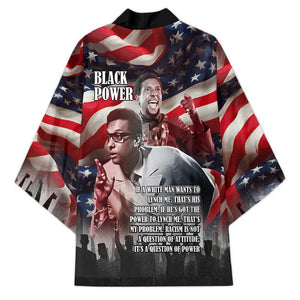 Stokely Carmichael Kimono American Flag Background Black Power Quote Civil Rights Leader Powerful Speech - African Pride