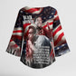 Stokely Carmichael Kimono Sleeve Blouse American Flag Background Black Power Quote Civil Rights Leader Powerful Speech - African Pride